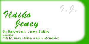 ildiko jeney business card