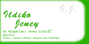 ildiko jeney business card